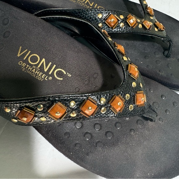 Vionic Rest Floriana Beaded Thong Arch Support  Flip Flops Lightweight EVA Flats - Picture 6 of 16
